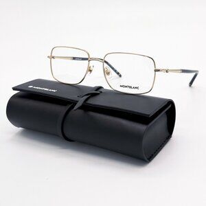 NEW MONTBLANC EYEGLASSES MB0072O 003 GOLD MEN EYEWEAR MONTBLANC